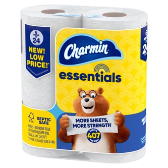 Charmin Essentials Bathroom Tissue, Mega Rolls