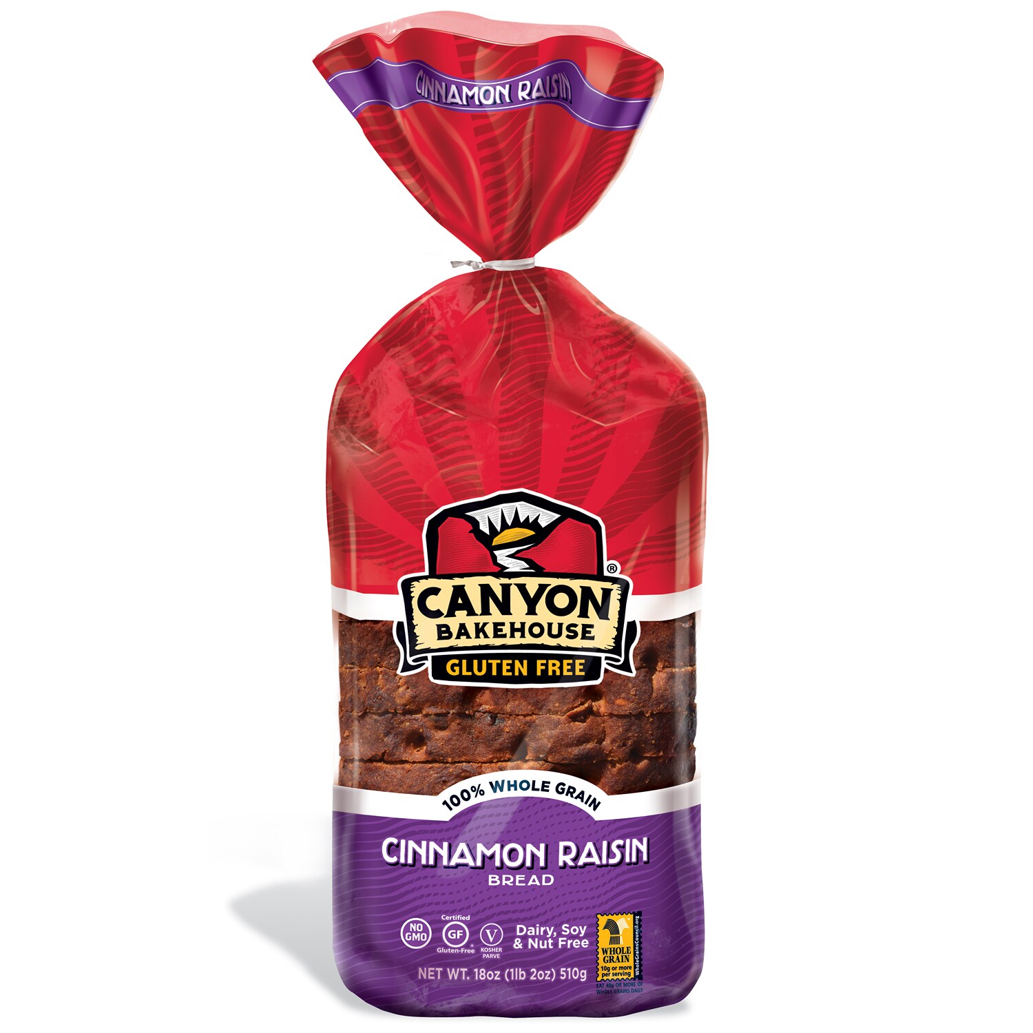 Canyon Bakehouse Gluten Free Cinnamon Raisin Bread, Frozen