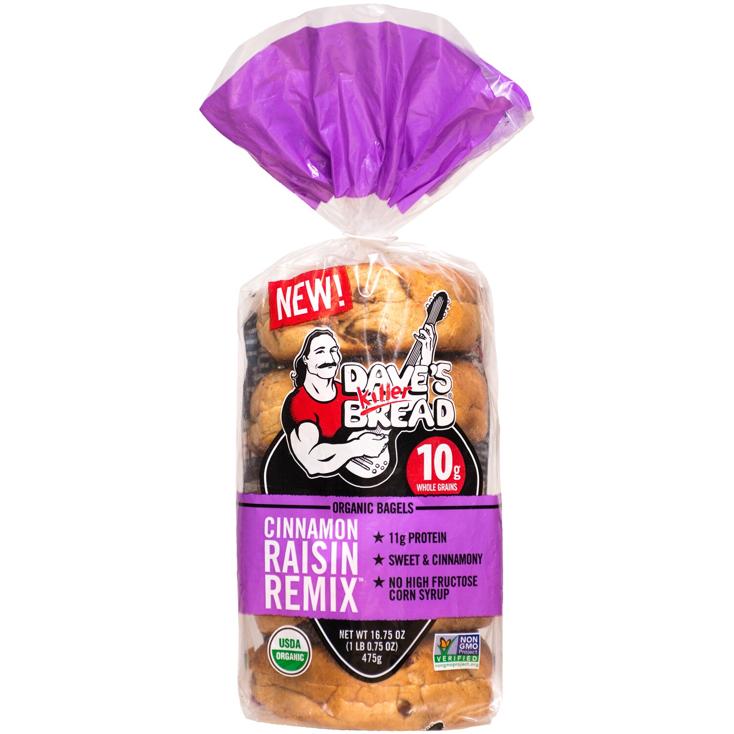 Dave's Killer Bread Organic Bagels, Cinnamon Raisin Remix