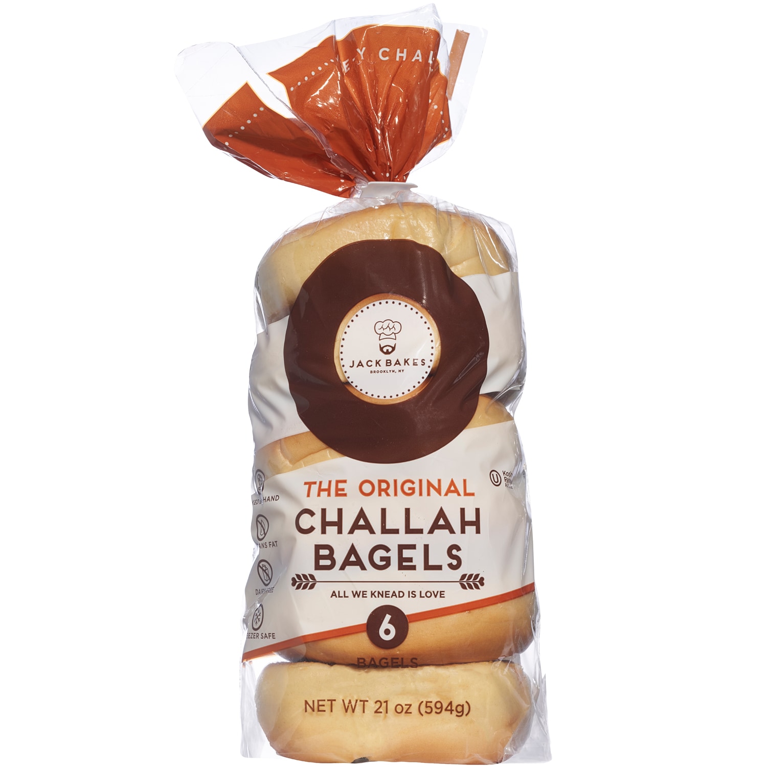 Jack Bakes Challah Bagels, Original, Frozen