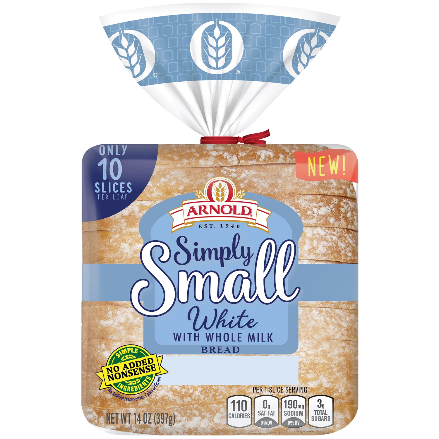 Arnold Simply Small White with Whole Milk Bread