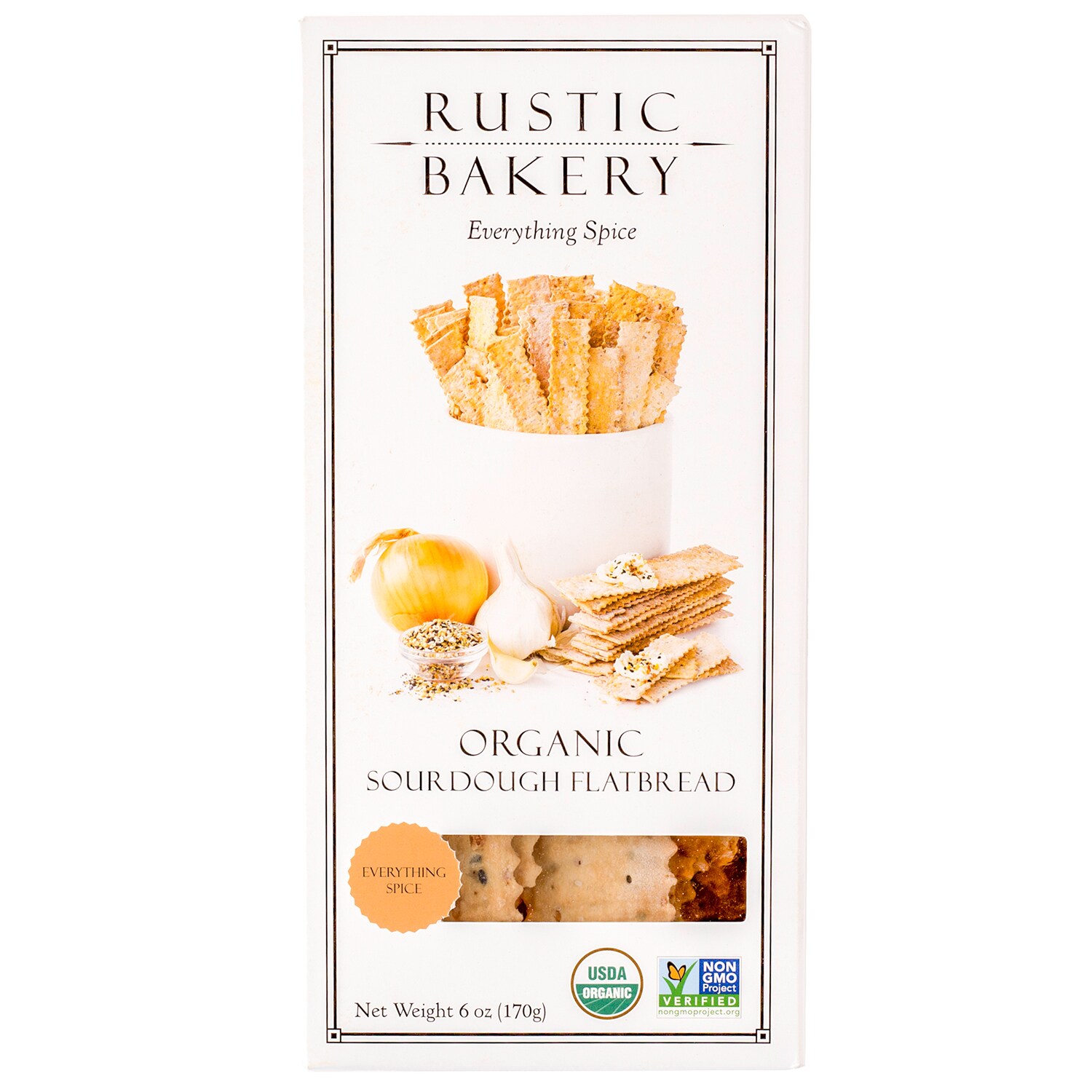 Rustic Bakery Organic Sourdough Flatbread, Everything Spice