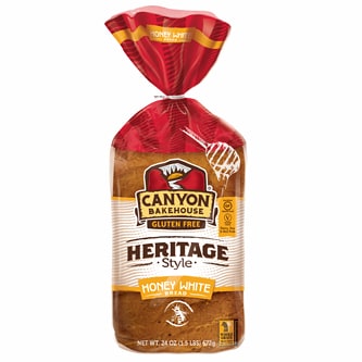 Canyon Bakehouse Gluten Free Heritage Style Honey White Bread, Frozen
