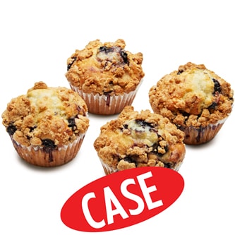 Morrisons Muffins, Blueberry Crumb, Case