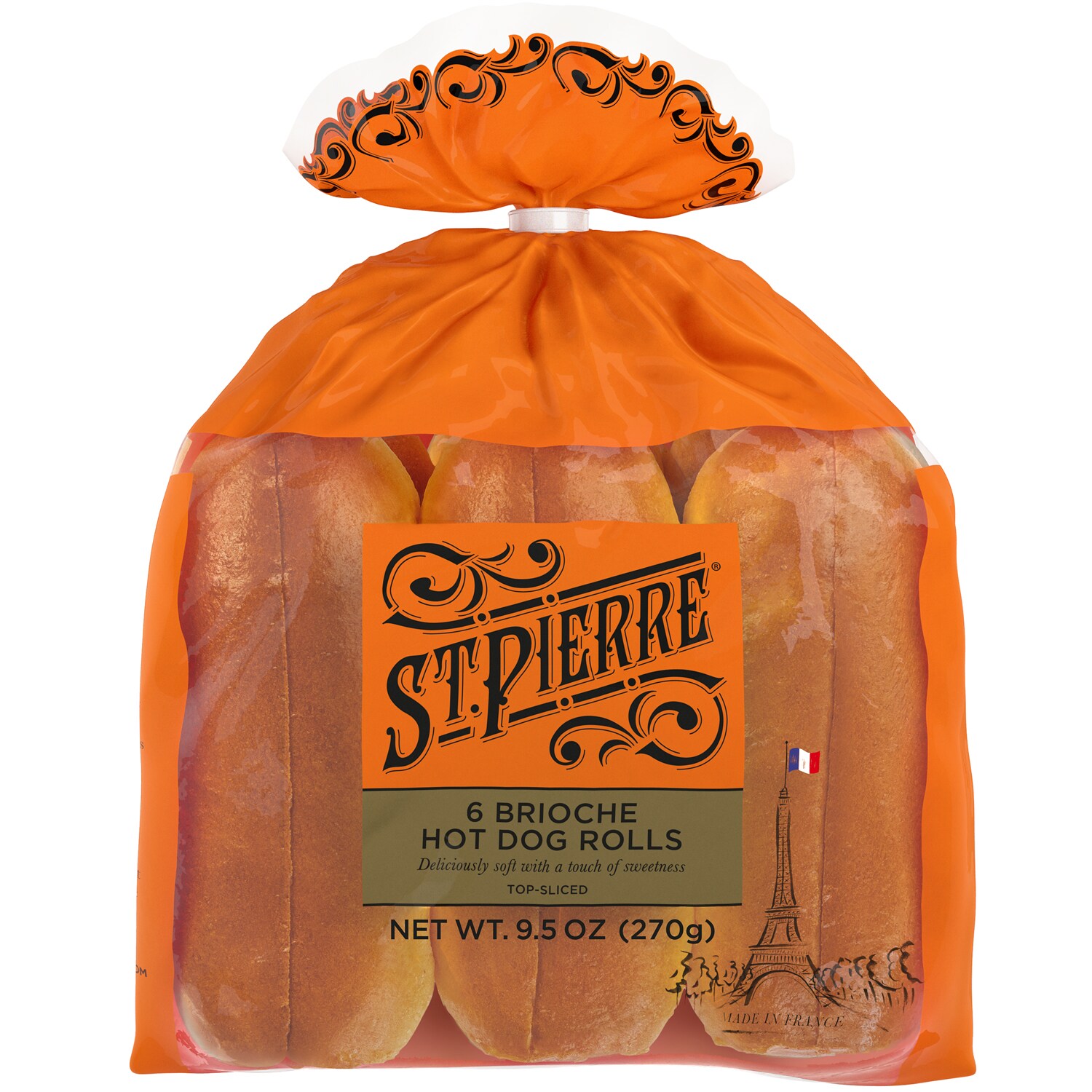 St. Pierre Brioche Hot Dog Rolls, Frozen