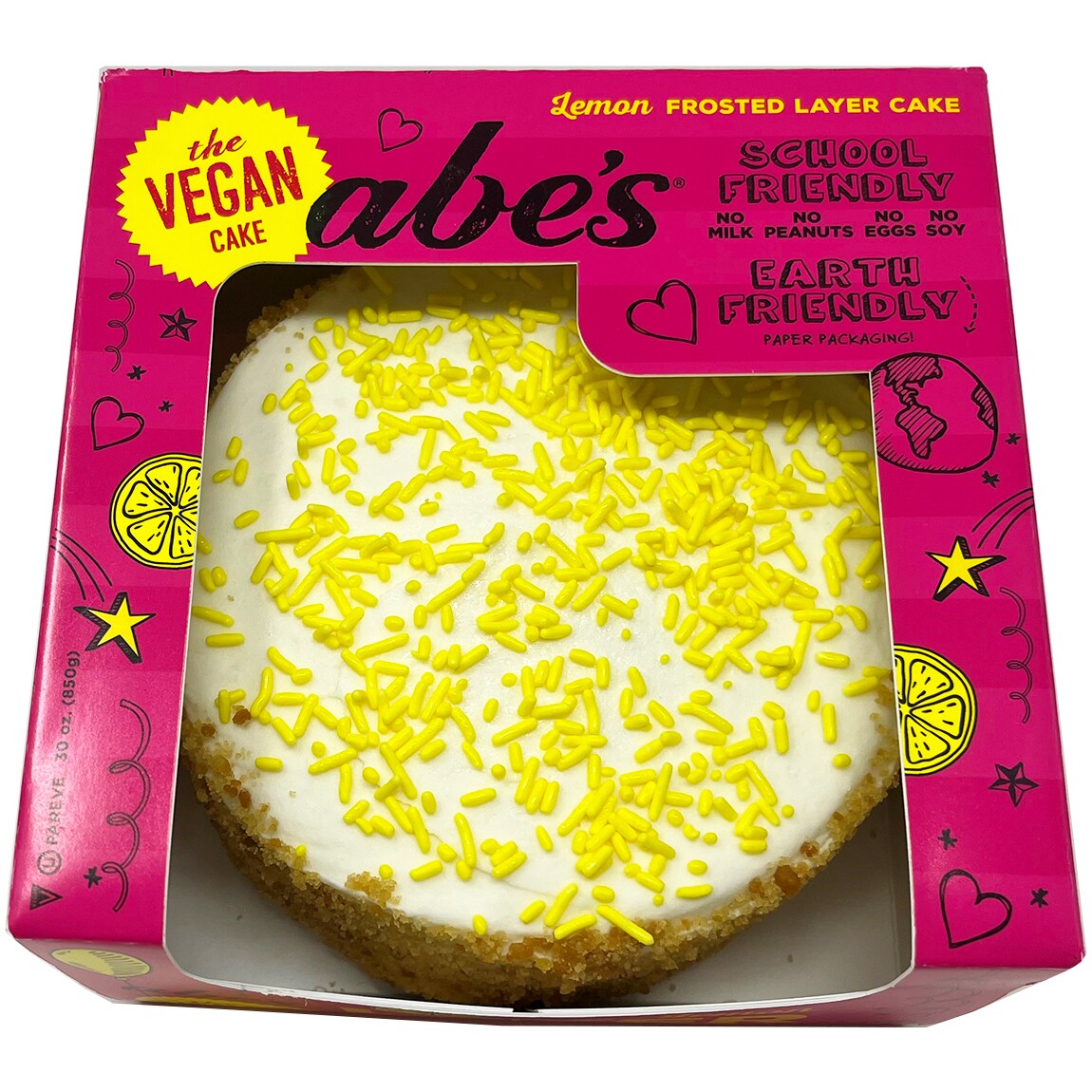 Abe's Vegan Lemon Layer Cake, Frozen