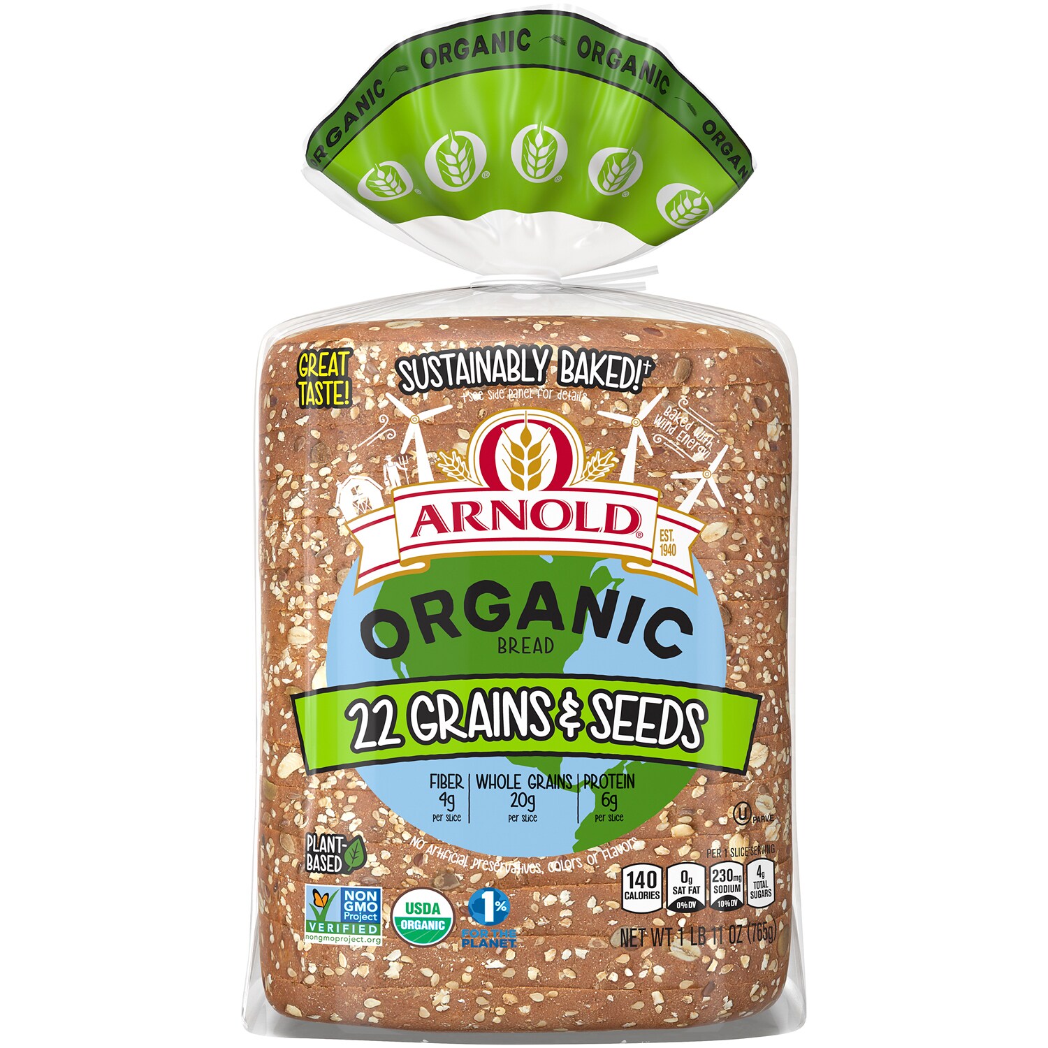 Arnold Organic 22 Grains & Seeds Bread
