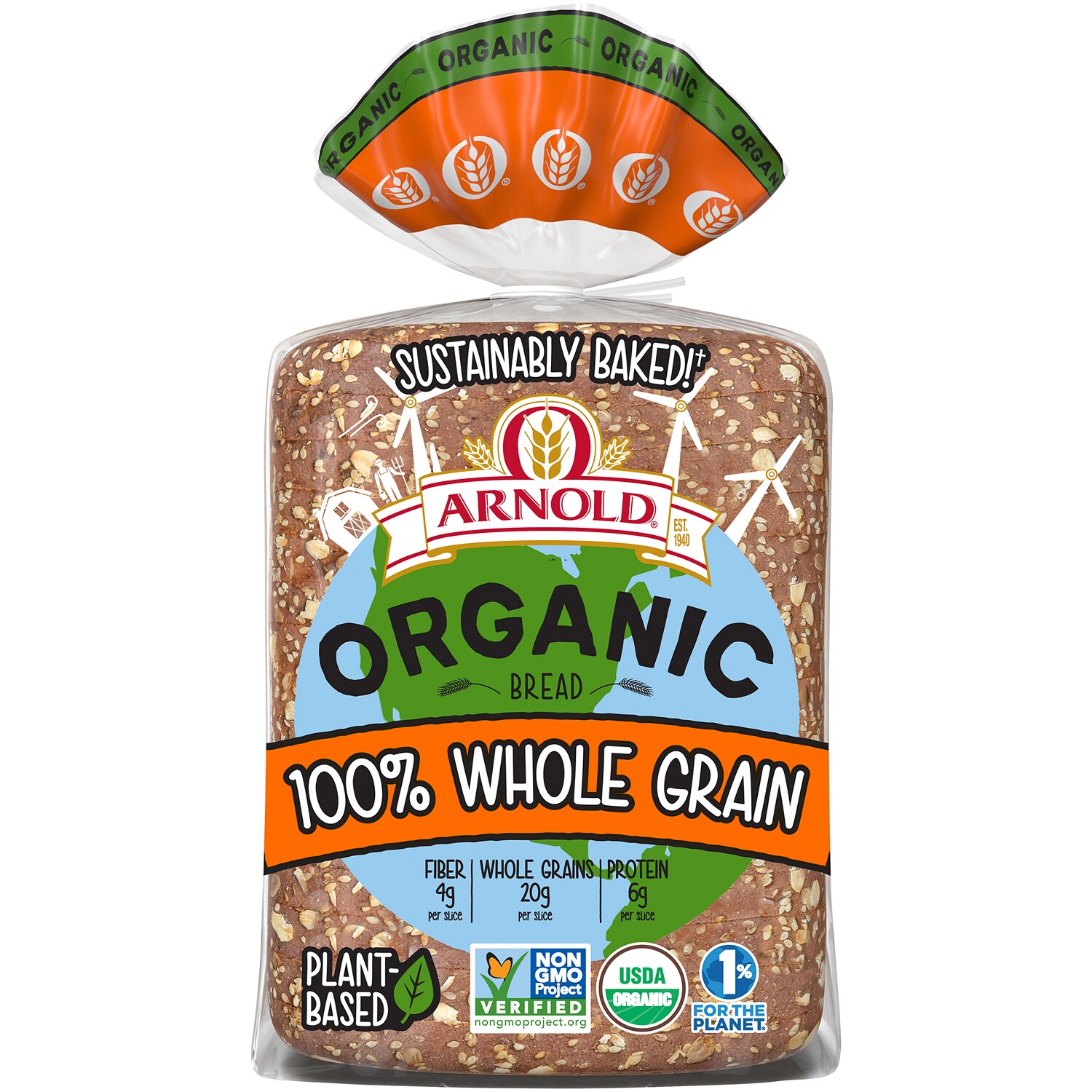 Arnold Organic 100% Whole Grain Bread