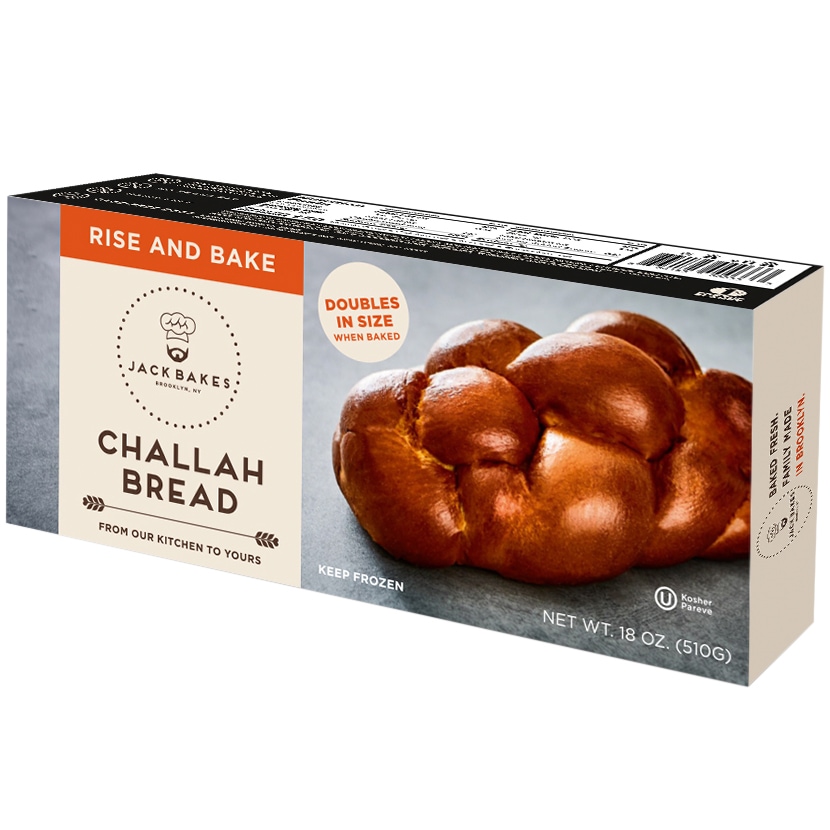 Jack Bakes Rise and Bake Challah Bread, Frozen