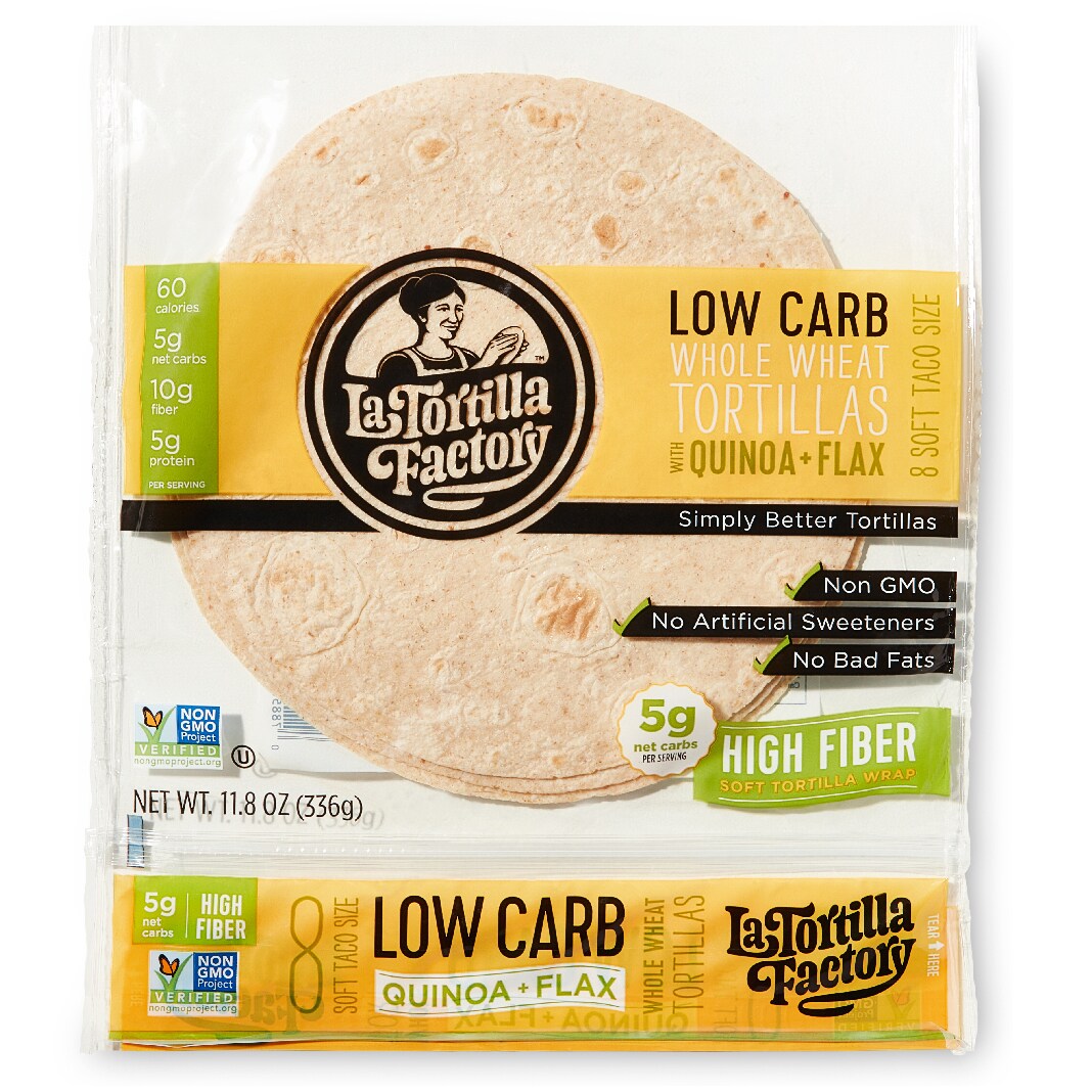 La Tortilla Factory Low Carb Whole Wheat Tortillas with Quinoa & Flax