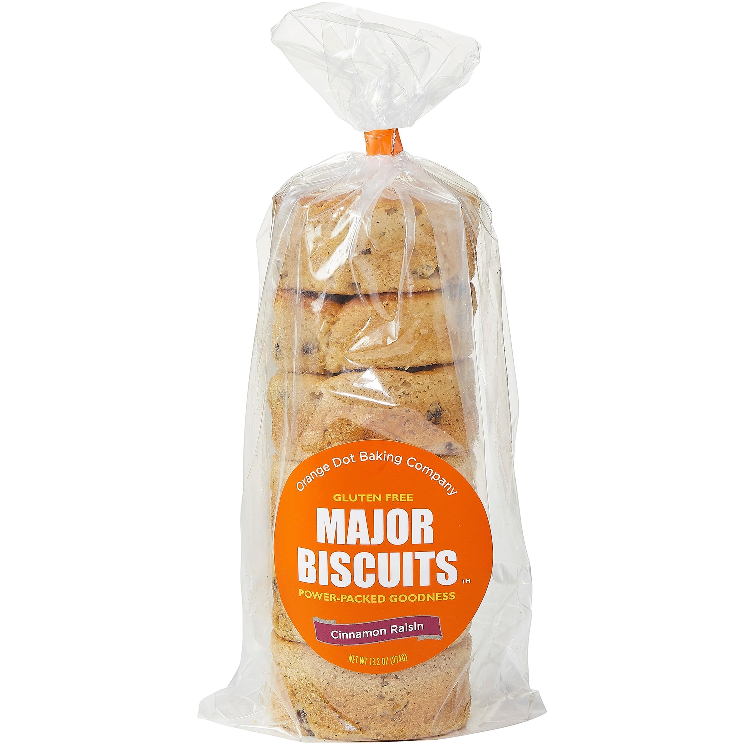Orange Dot Baking Company Gluten Free Major Biscuits, Cinnamon Raisin, Frozen