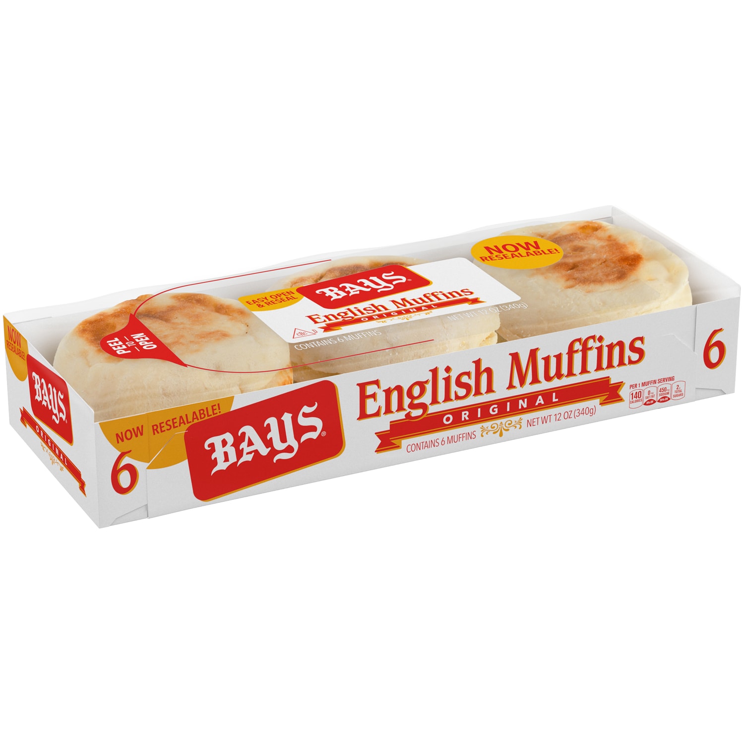 Bays English Muffins, Original, Frozen