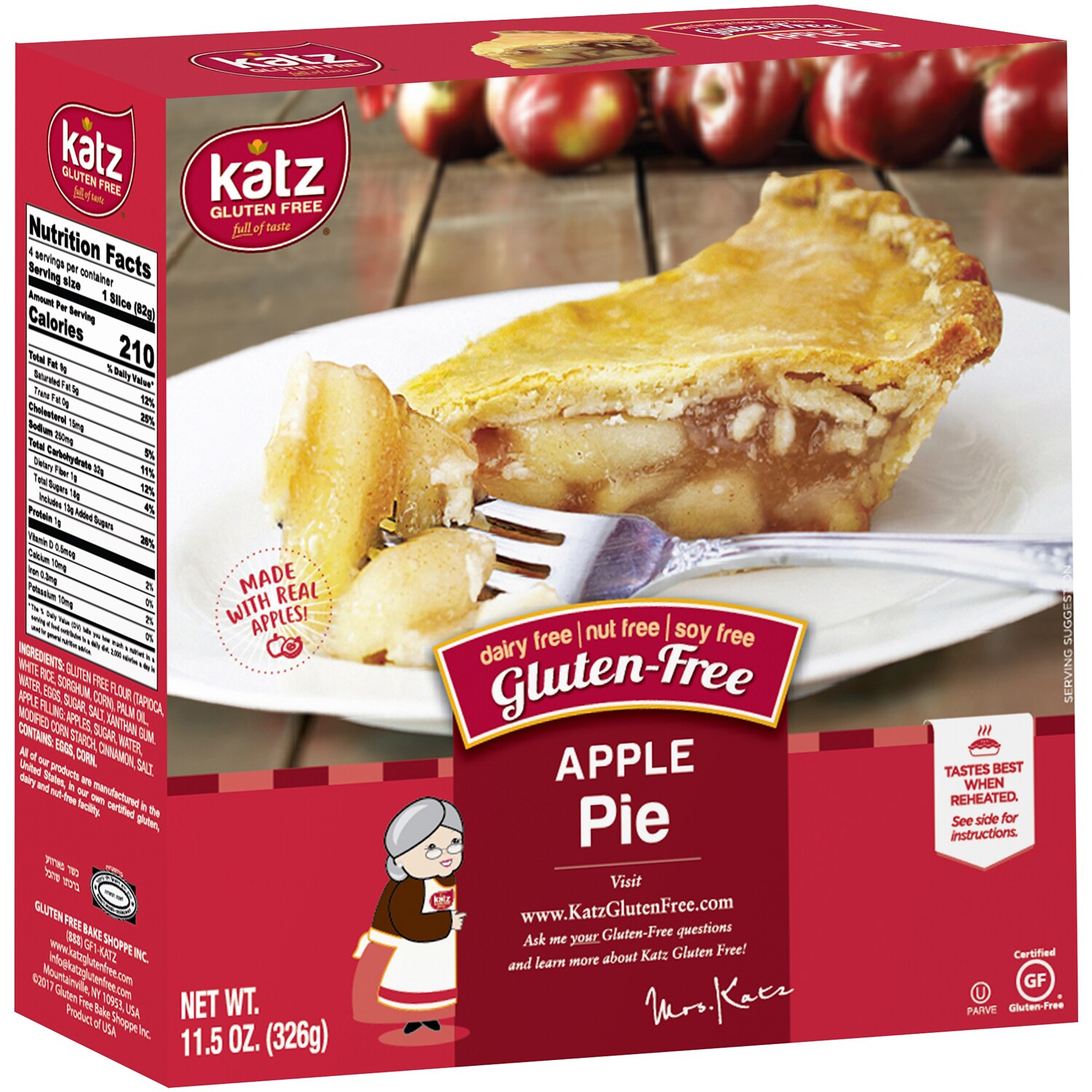 Katz Gluten Free Apple Pie, Frozen