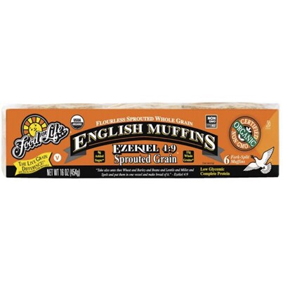 Food For Life Ezekiel 4:9 Organic Sprouted Whole Grain English Muffins, Frozen
