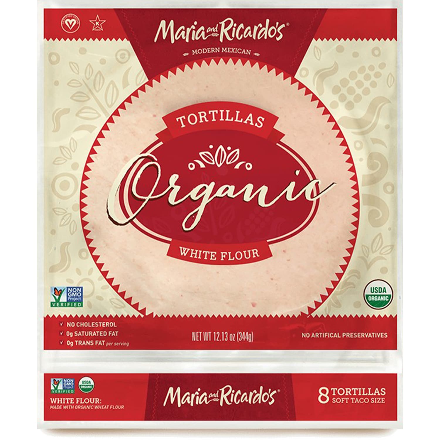 Maria and Ricardo's Organic White Flour Tortillas, Frozen