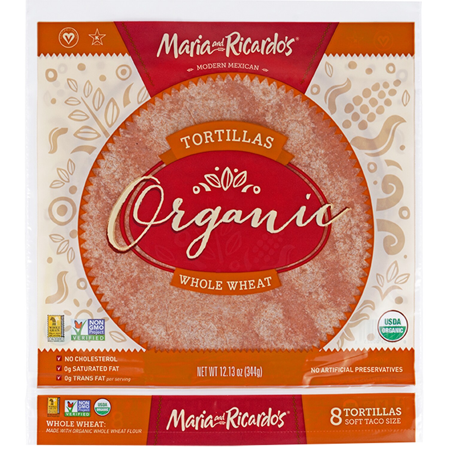 Maria and Ricardo's Organic Whole Wheat Tortillas, Frozen
