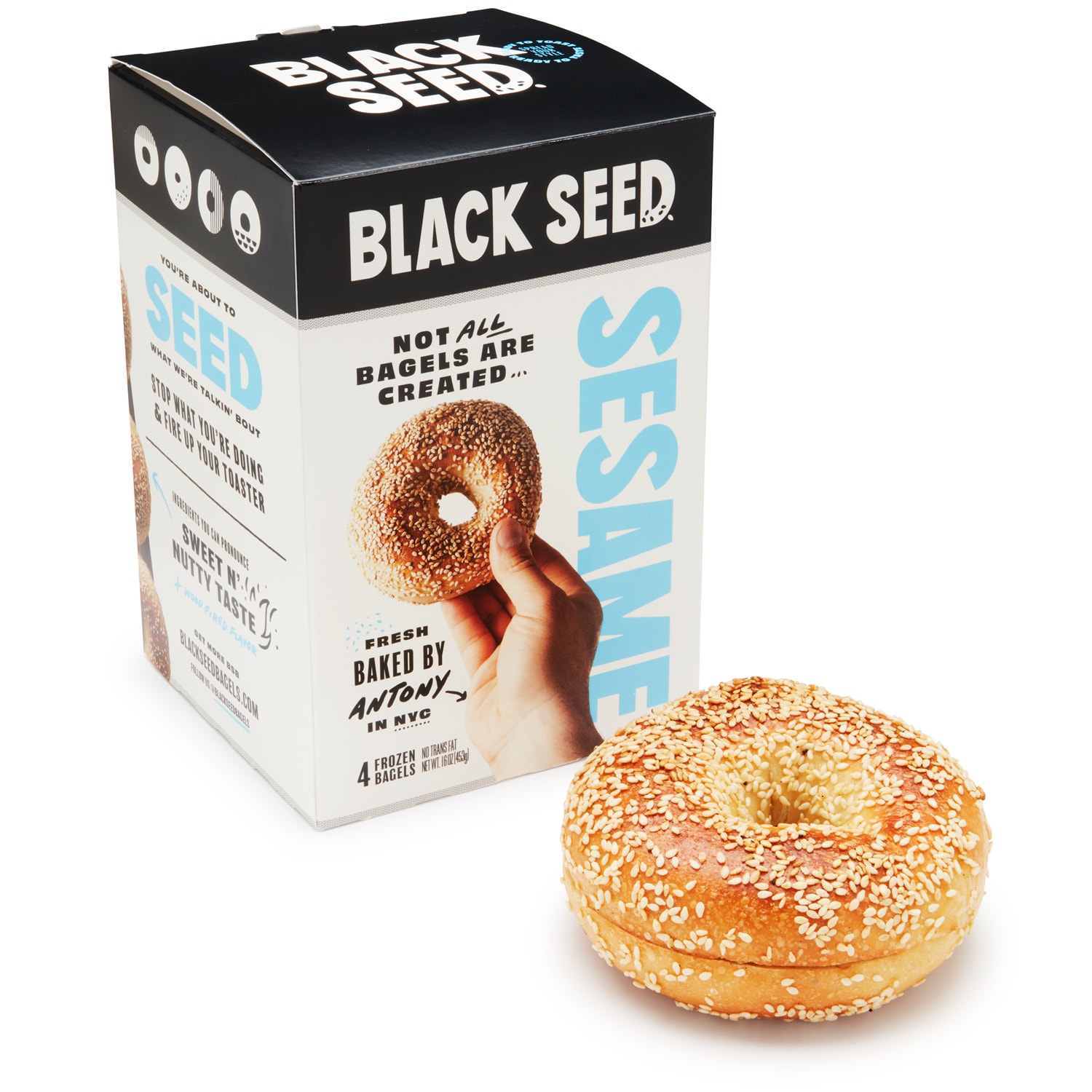 Black Seed Bagels Sesame Bagels, Frozen