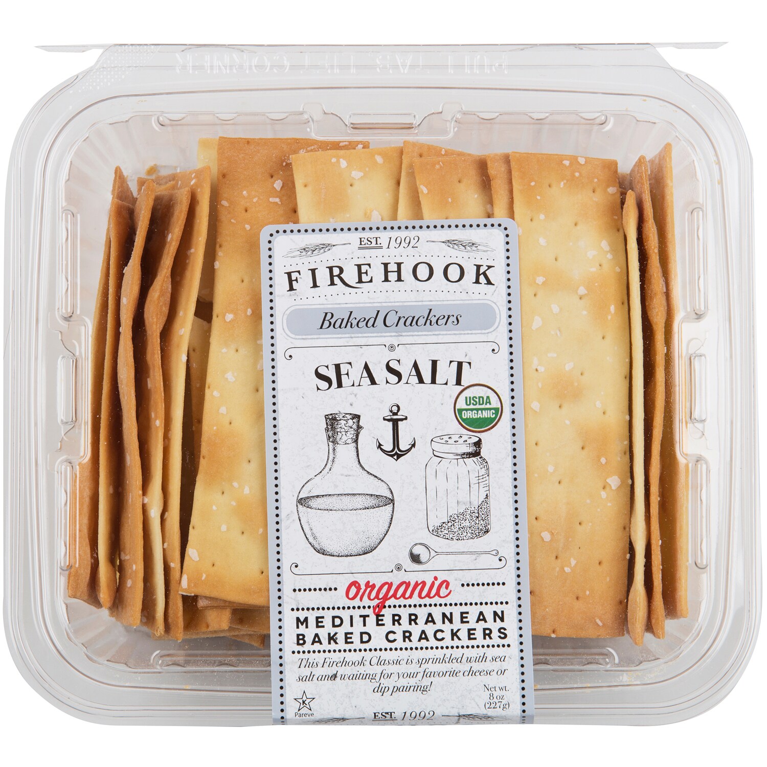 Firehook Mediterranean Baked Crackers, Sea Salt FreshDirect