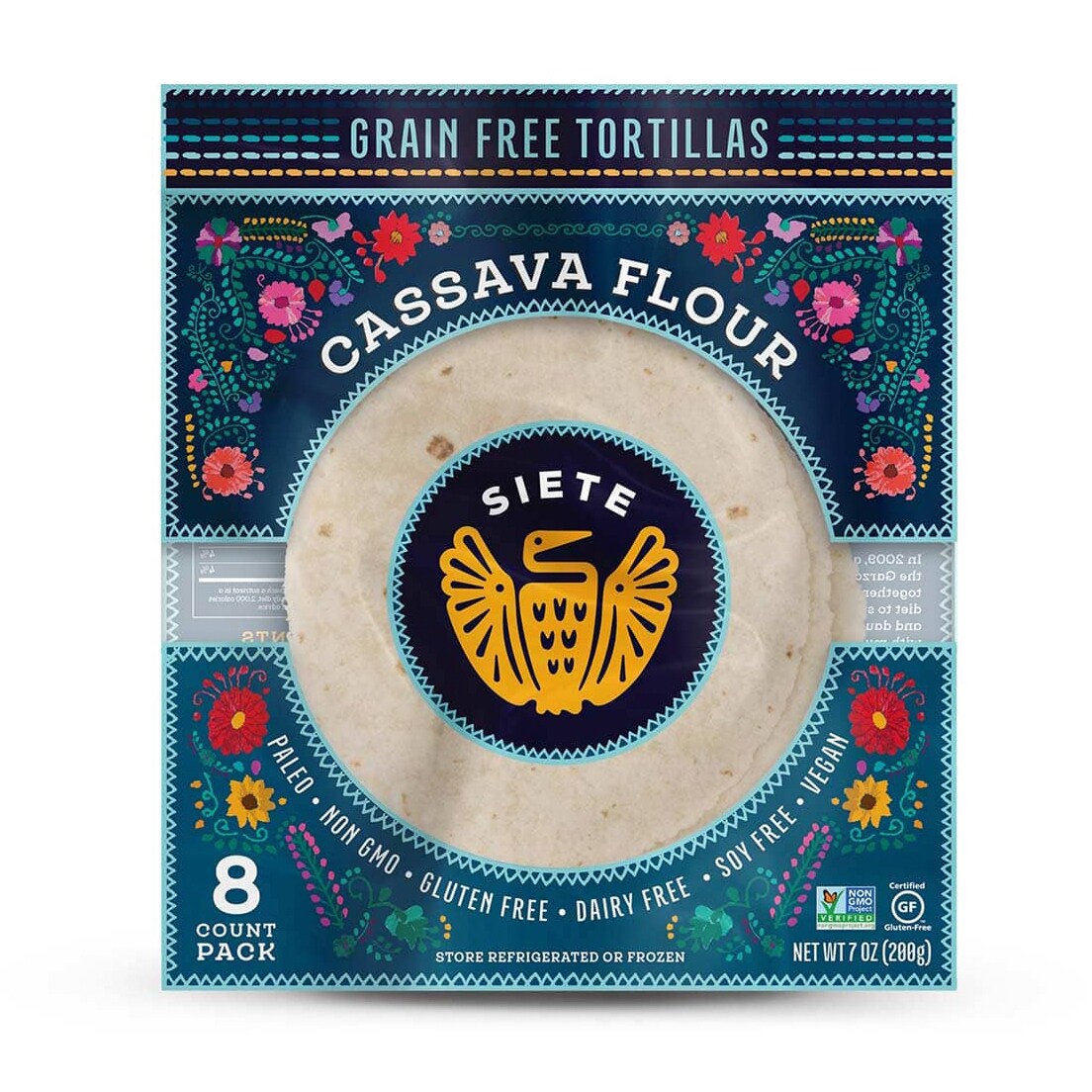 Siete Grain Free Cassava Flour Tortillas, Frozen