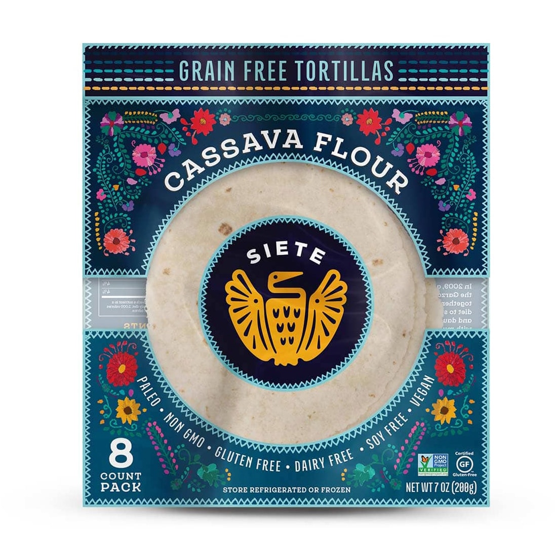 Siete Grain Free Cassava Flour Tortillas, Frozen