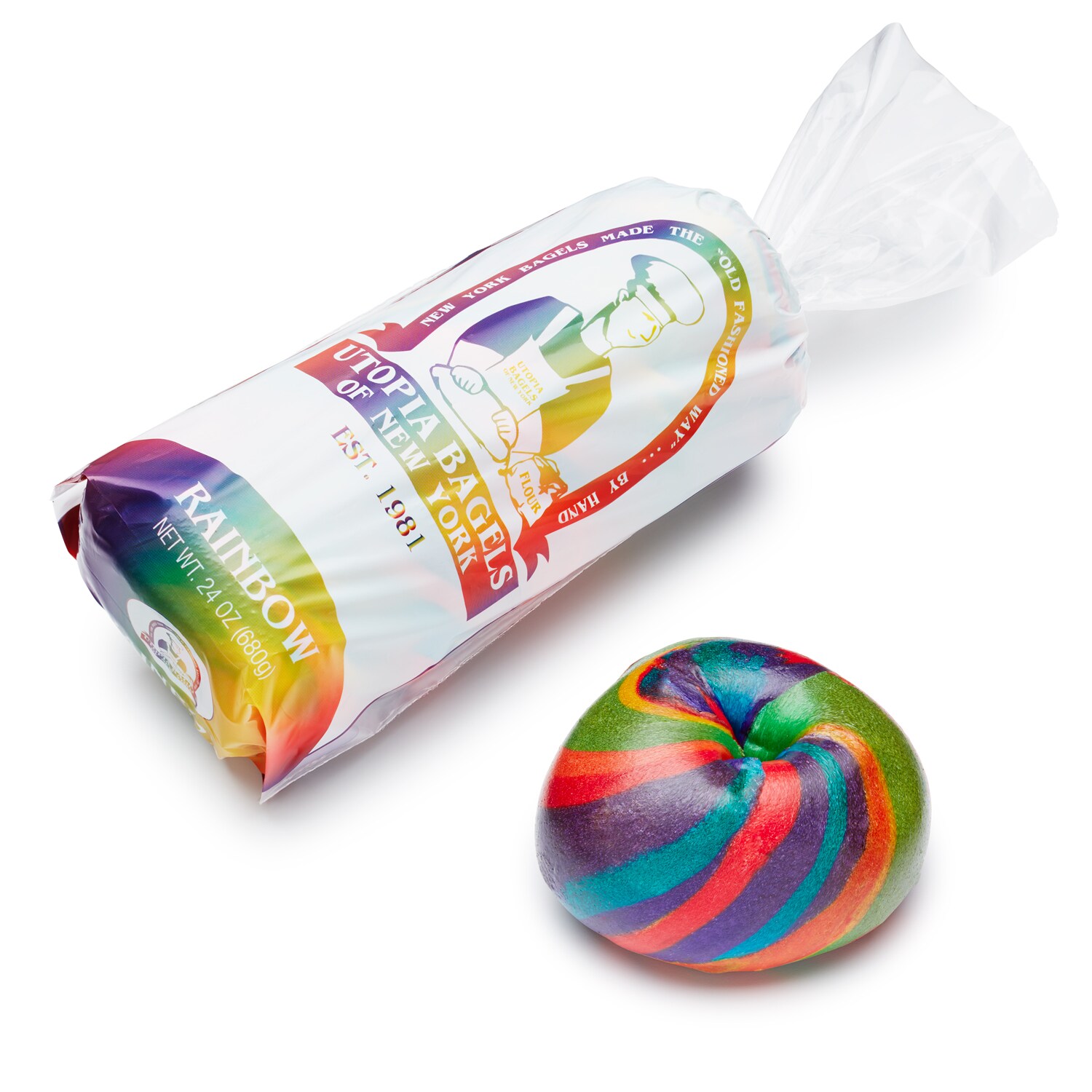 Utopia Bagels of New York Rainbow Bagels, Frozen