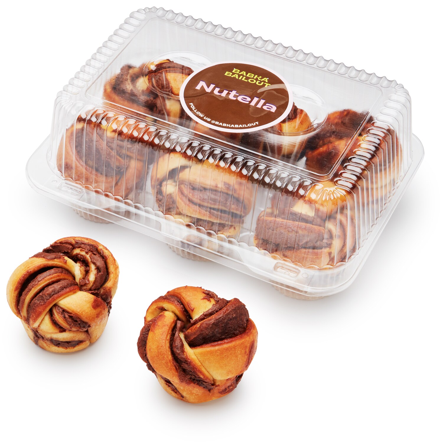 Babka Bailout Babka Muffins, Nutella