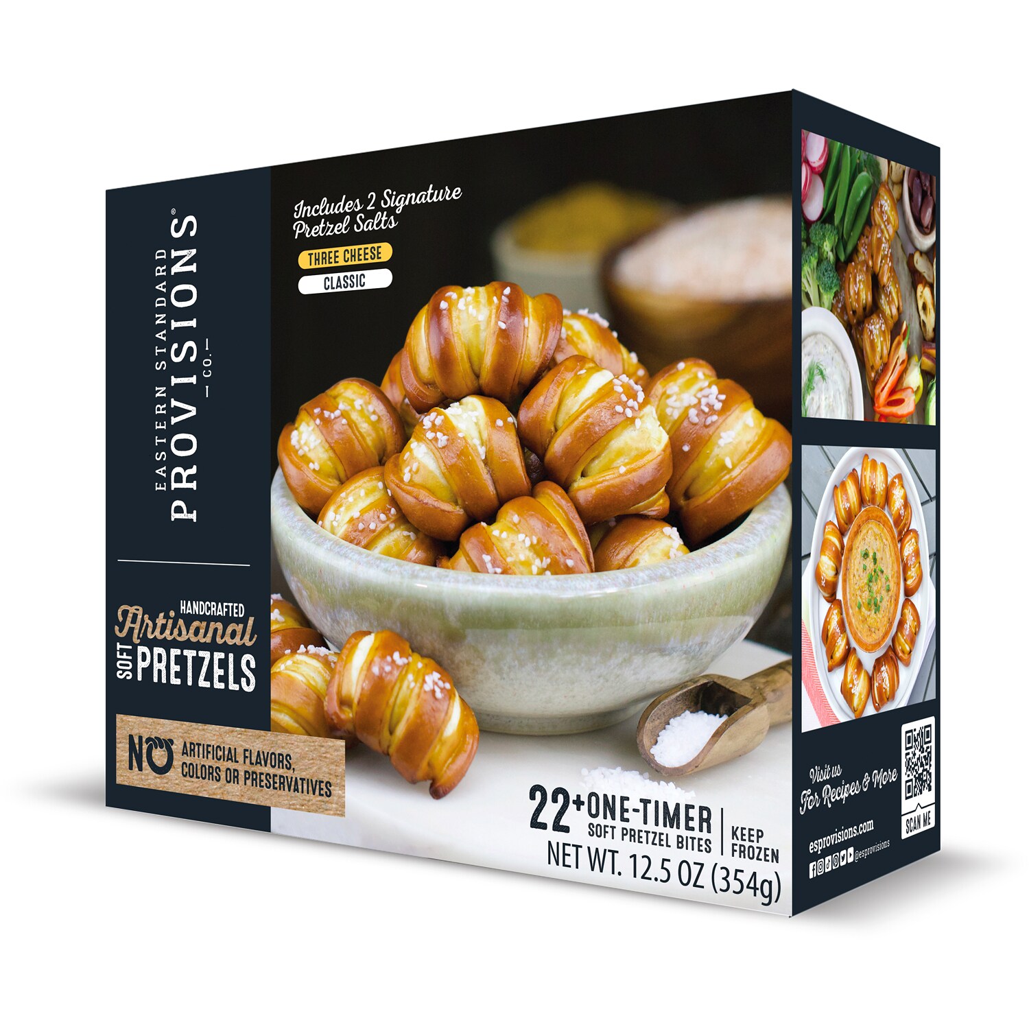 Eastern Standard Provisions Handcrafted Artisanal One-Timer Soft Pretzel Bites, Frozen