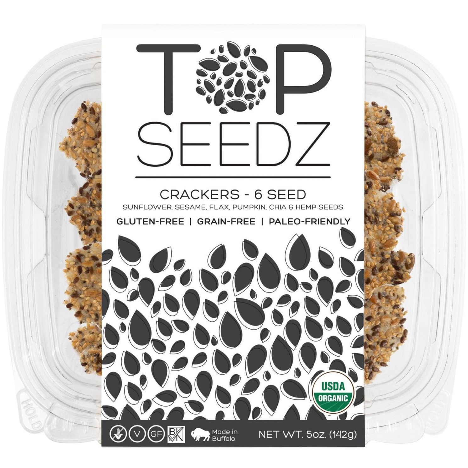 Top Seedz Organic Crackers, 6 Seed