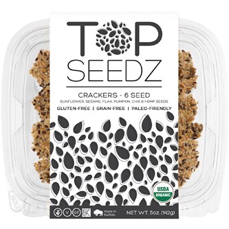 Top Seedz Organic Crackers, 6 Seed