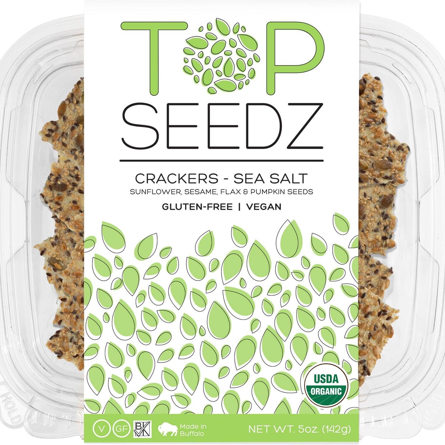 Top Seedz Organic Crackers, Sea Salt