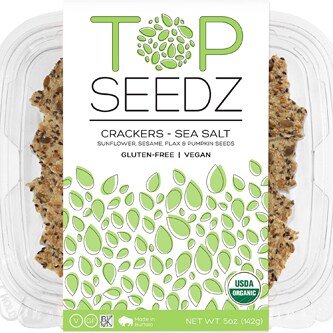 Top Seedz Organic Crackers, Sea Salt