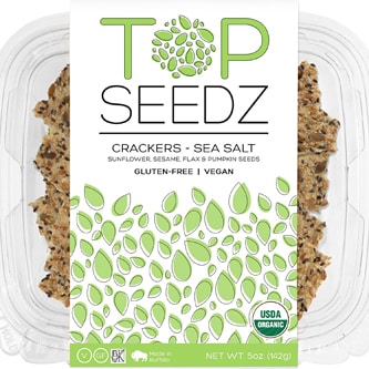 Top Seedz Organic Crackers, Sea Salt