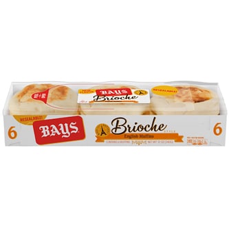 Bays English Muffins, Brioche, Frozen