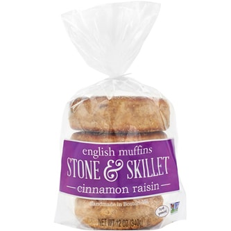 Stone & Skillet English Muffins, Cinnamon Raisin, Frozen