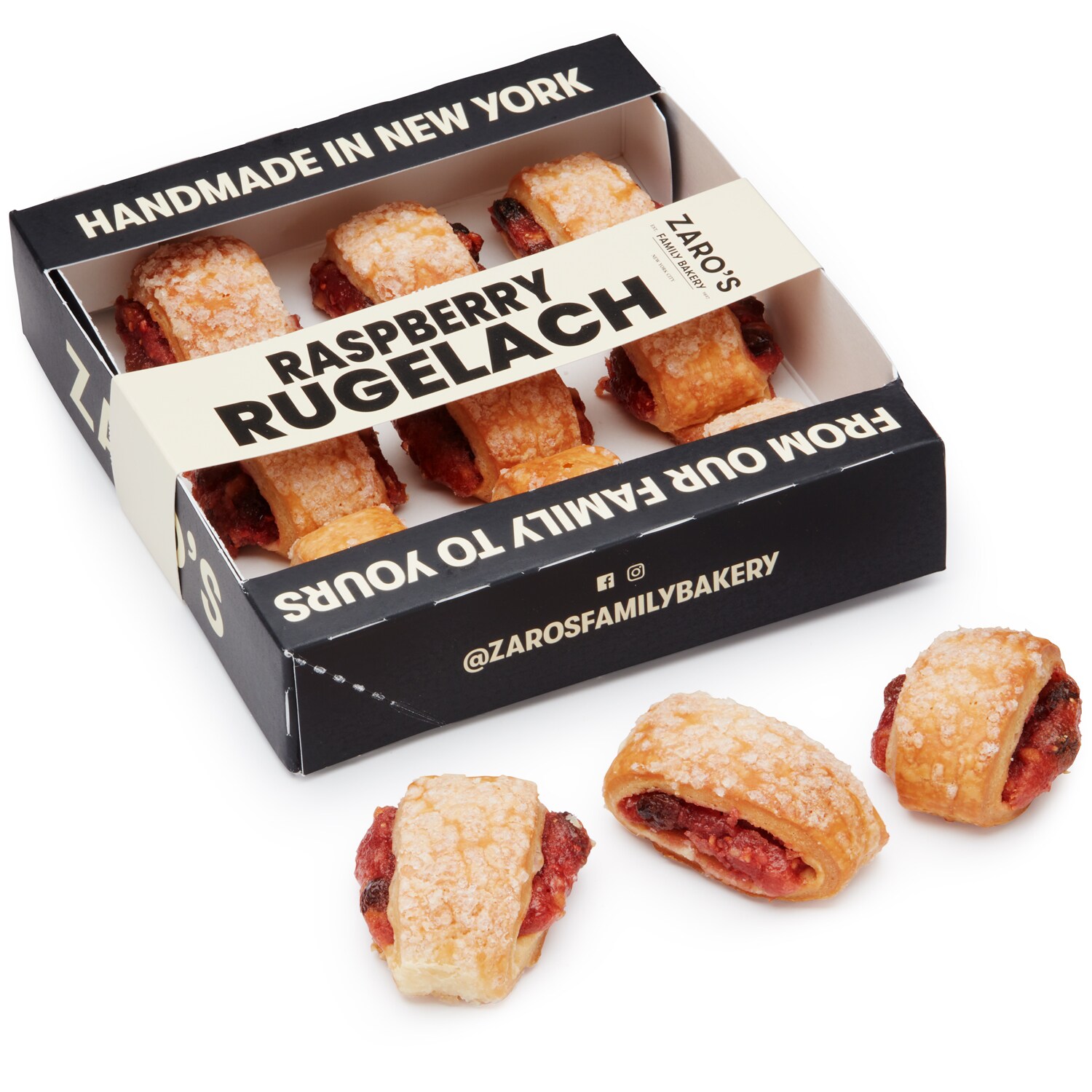 Zaro's Family Bakery Raspberry Rugelach, Frozen