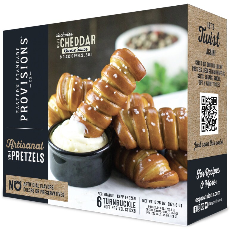 Eastern Standard Provisions Artisanal Soft Pretzel Stick with White Cheddar Cheese Sauce, Frozen