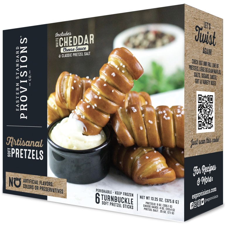 Eastern Standard Provisions Artisanal Soft Pretzel Stick with White Cheddar Cheese Sauce, Frozen