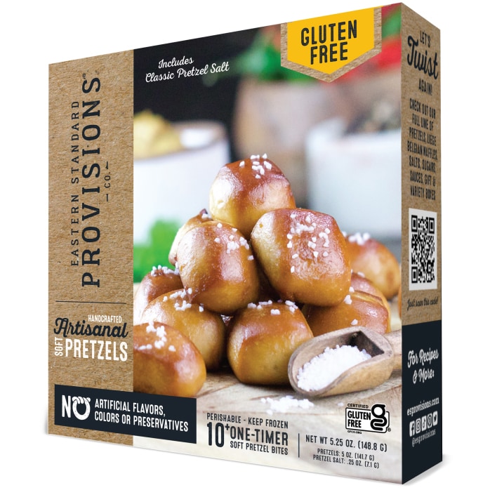 Eastern Standard Provisions Gluten Free Handcrafted Artisanal One-Timer Soft Pretzel Bites, Frozen