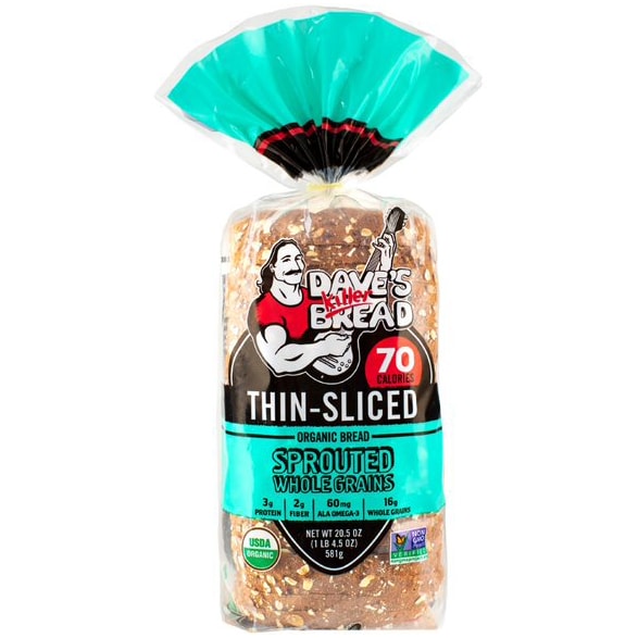 Dave's Killer Bread Organic Bread, Sprouted Whole Grains, Thin-Sliced