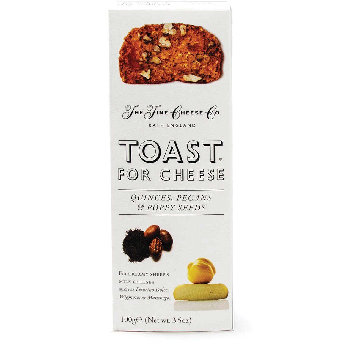 The Fine Cheese Company Toast for Cheese, Quinces, Pecans & Poppy Seeds