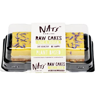 Nats Rawline Plant Based Raw Cakes, Lime & Mango, Frozen