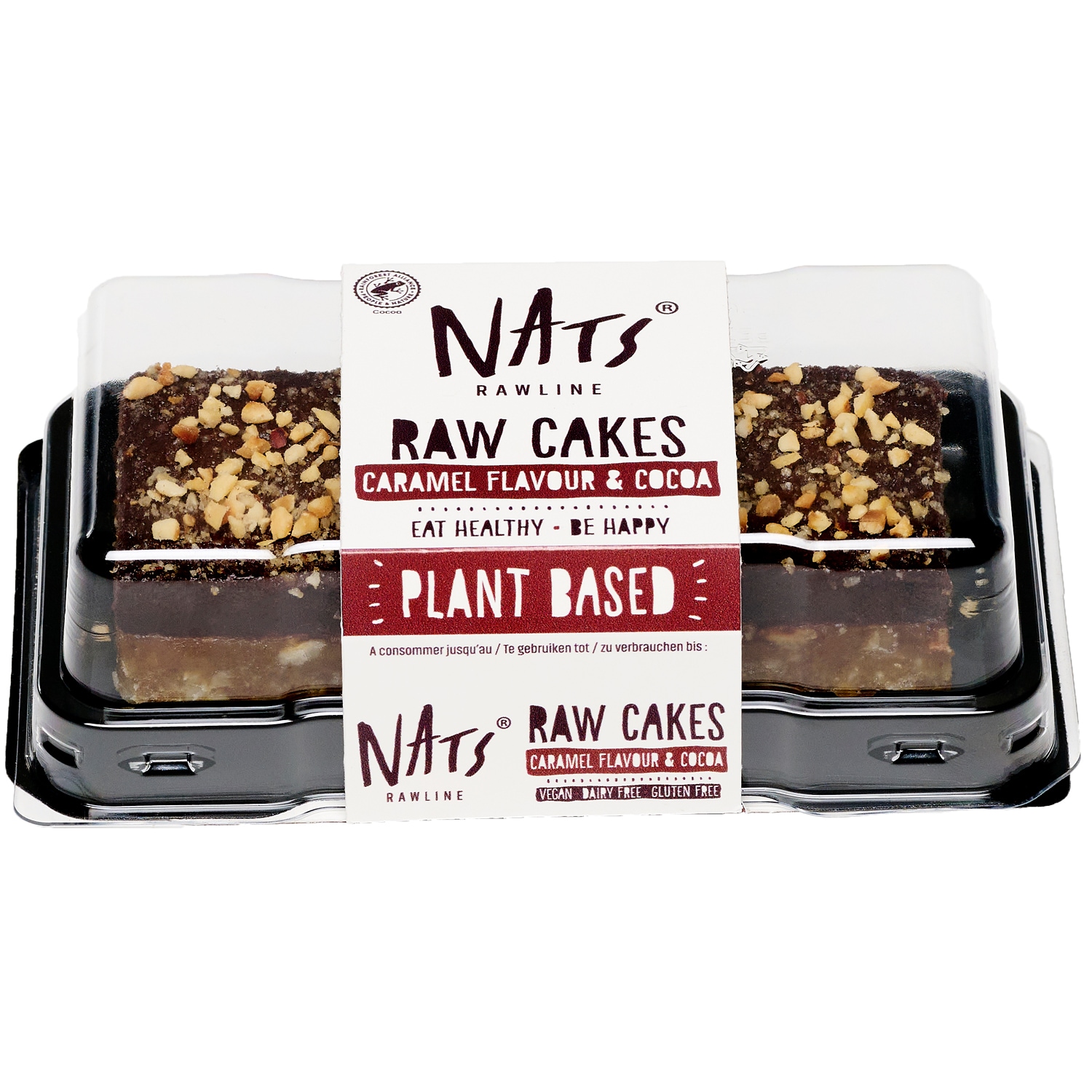 Nats Rawline Plant Based Raw Cakes, Caramel & Cocoa, Frozen