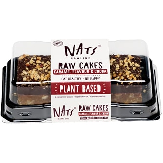 Nats Rawline Plant Based Raw Cakes, Caramel & Cocoa, Frozen