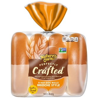 Nature's Own Perfectly Crafted Brioche Style Hot Dog Rolls