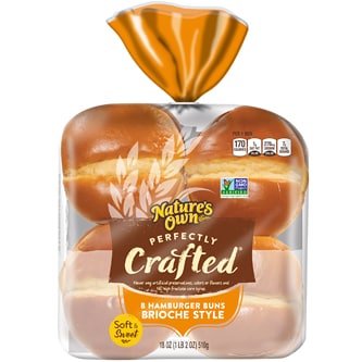 Nature's Own Perfectly Crafted Brioche Style Hamburger Buns