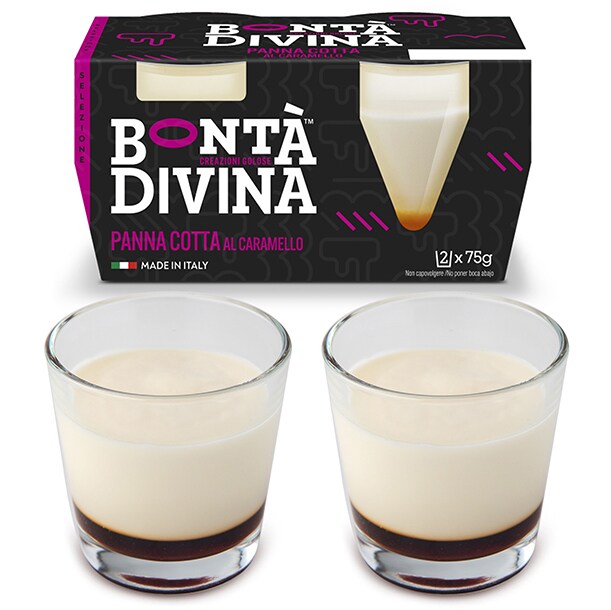 Bontà Divina Panna Cotta in a Jar, Caramel, Frozen