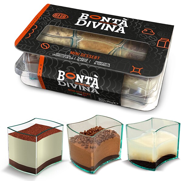 Bontà Divina Mini Desserts in a Jar Pack, Frozen