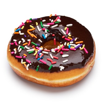 FreshDirect Chocolate Frosted Sprinkle Doughnut, Frozen 