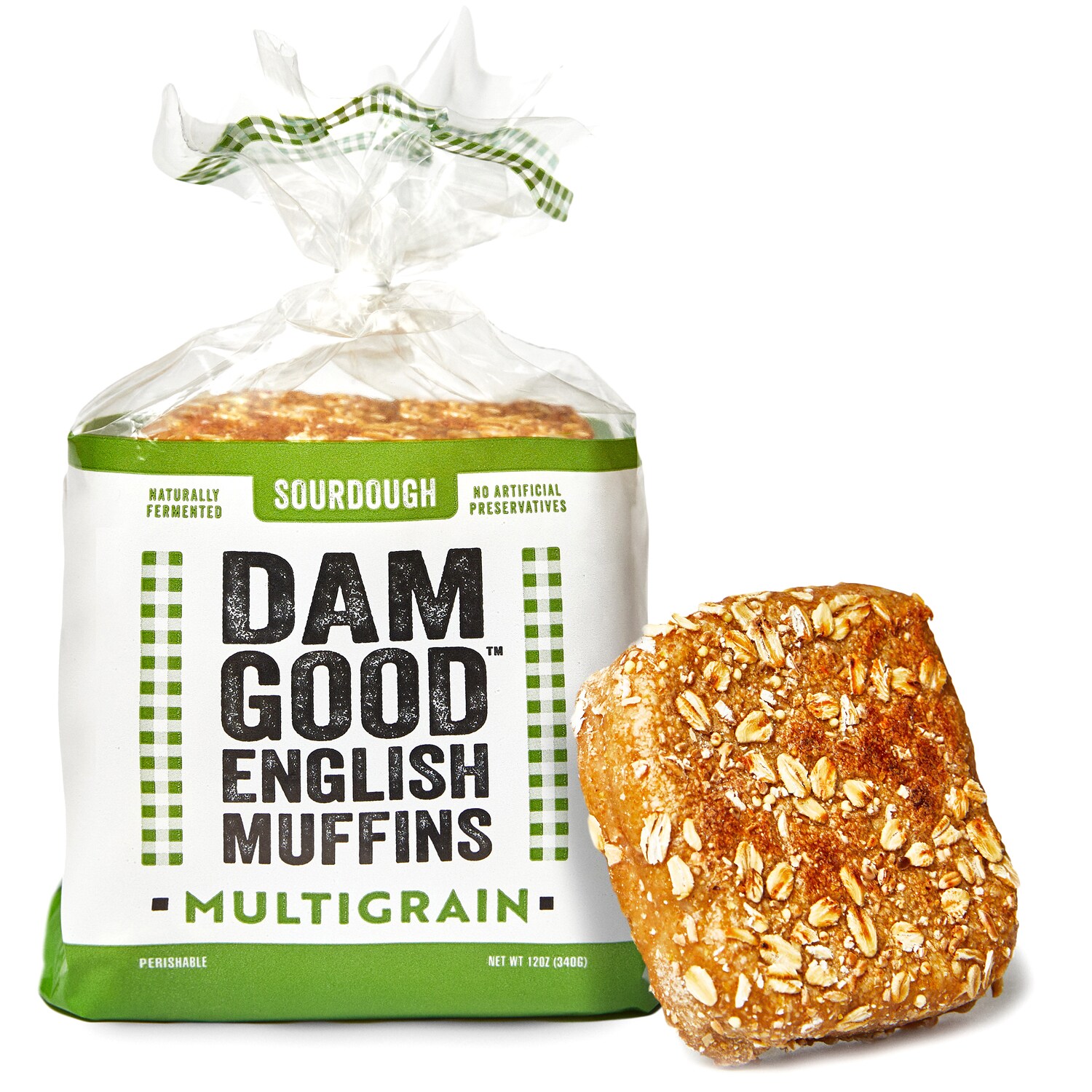 Dam Good English Muffins, Vegan Sourdough Multigrain, Frozen
