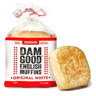 Dam Good English Muffins, Vegan Sourdough Original White, Frozen